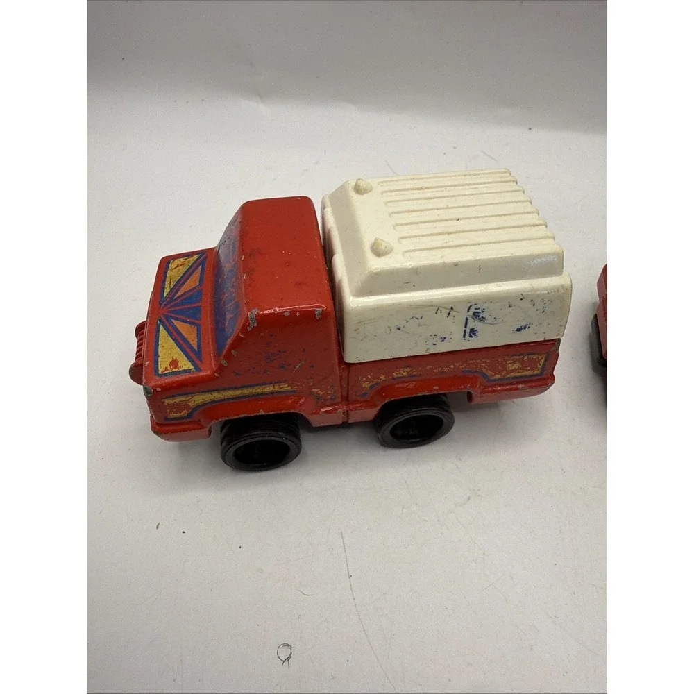 Vintage Lot of 4 Mattel Tonka Fire Trucks & Dumper Diecast Toy Vehicles 1979